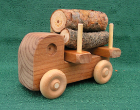 Handmade Wood Toy Small Logger Truck D and ME Toys